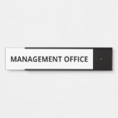 Porte-nom Pour Porte Bureau de gestion simple blanc (Devant)