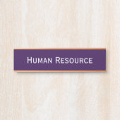 Porte-nom Pour Porte Bureau moderne foncé violet Nom du ministère (Devant)