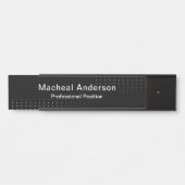 Porte-nom Pour Porte Businessman Professionnel Noir moderne (Devant)