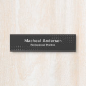 Porte-nom Pour Porte Businessman Professionnel Noir moderne (Devant)