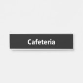 Porte-nom Pour Porte Cafétéria noir et blanc (Devant)
