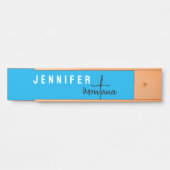 Porte-nom Pour Porte Calligraphie Elegant Plain Ajouter son propre nom (Devant)