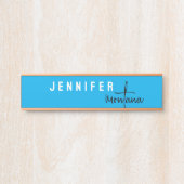 Porte-nom Pour Porte Calligraphie Elegant Plain Ajouter son propre nom (Devant)