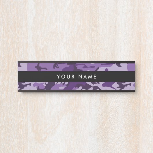Porte-nom Pour Porte Camouflage Violet, Camouflage, Militaire, Armée (Devant)