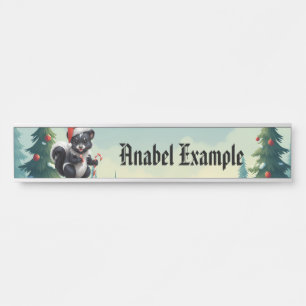 Porte-nom Pour Porte Caricature de la peau de Noël mignon