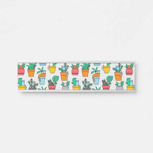 Porte-nom Pour Porte Chats dans les pots à fleurs (Devant)