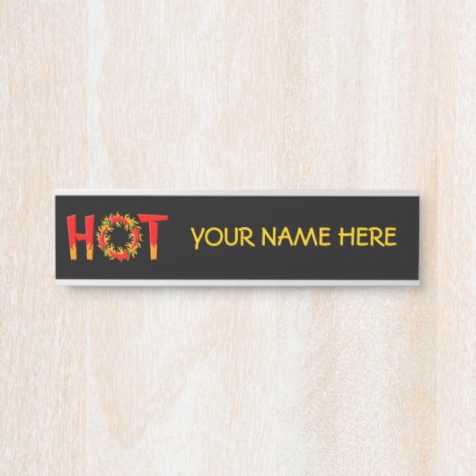 PORTE-NOM POUR PORTE CHAUD (Devant)