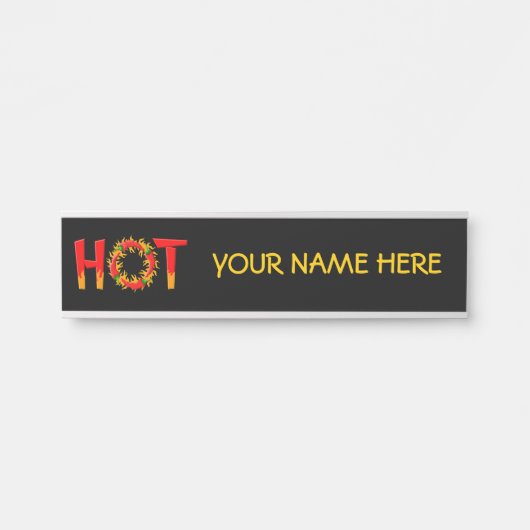 PORTE-NOM POUR PORTE CHAUD (Devant)