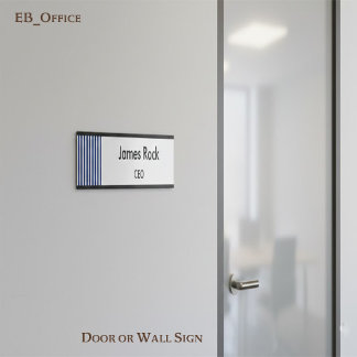 Porte-nom Pour Porte Chic rayures bleu marine et blanc | Porte et mur p
