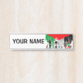 Porte-nom Pour Porte Children of Gaza Painting Palestine Flag  (Devant)