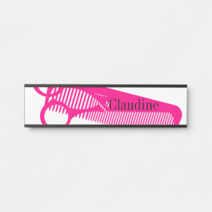 Porte-nom Pour Porte Ciseaux de peigne de coiffeur accrochant la porte