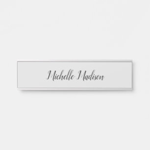 Porte-nom Pour Porte Clair minimaliste moderne écriture manuscrite call