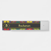 Porte-nom Pour Porte Clan Buchanan Tartan (Devant)