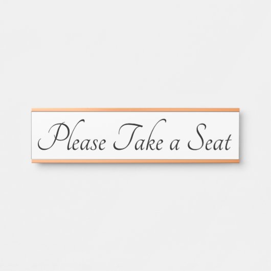 Porte-nom Pour Porte Classique et classique "S'il vous plaît prendre pl (Devant)