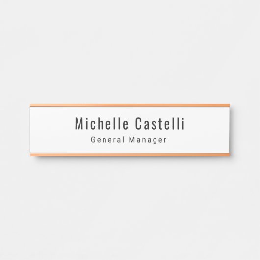 Porte-nom Pour Porte Classique Unique Professionnel Simple (Devant)