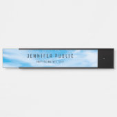 Porte-nom Pour Porte Clouds Blue Sky branchés Moderne Simple Élégant (Devant)