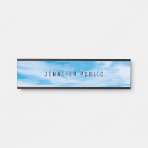 Porte-nom Pour Porte Clouds Blue Sky Moderne Simple Élégant Modèle
