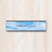 Porte-nom Pour Porte Clouds Blue Sky Moderne Simple Élégant Modèle (Devant)