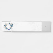 Porte-nom Pour Porte Coeur bijoux avec papillons Morpho (Devant)