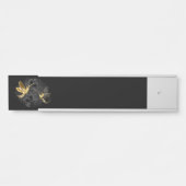 Porte-nom Pour Porte Colibri noir et or (Devant)