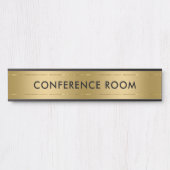 Porte-nom Pour Porte Conference room metallic faux gold background (Devant)