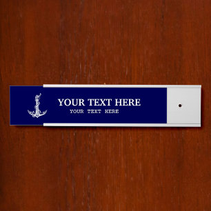 Porte-nom Pour Porte Corde d'Ancre Nautique vintage Votre texte