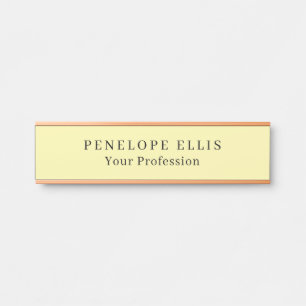Porte-nom Pour Porte Couleur crème Unique Original Classic Professional