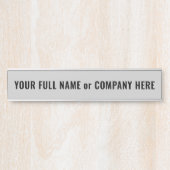 Porte-nom Pour Porte Create Your Own Design Name Door Sign Template (Devant)