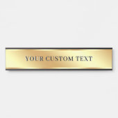 Porte-nom Pour Porte Create Your Own Elegant Custom Text Gold Template (Devant)
