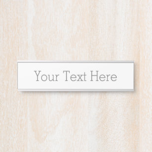 Porte-nom Pour Porte Create Your Own Hanging Name Plate, Silver