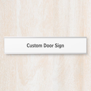 Porte-nom Pour Porte Créez Votre Long Argent Personnalisé