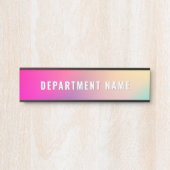 Porte-nom Pour Porte Dégradé violet simple Nom du ministère Signe de la (Devant)