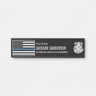 Porte-nom Pour Porte Département d'officier de police personnalisé Thin