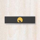 Porte-nom Pour Porte design inspiré de la lune de taureaux français (Devant)