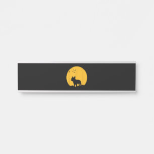 Porte-nom Pour Porte design inspiré de la lune de taureaux français