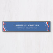 Porte-nom Pour Porte design moderne du drapeau américain (Devant)