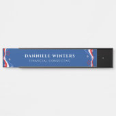 Porte-nom Pour Porte design moderne du drapeau américain (Devant)