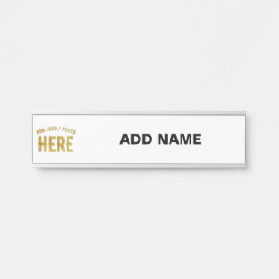 PORTE-NOM POUR PORTE ÉLÉGANT BLANC PERSONNALISABLE MODERNE VERIFIED MAR