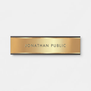 Porte-nom Pour Porte Élégant Bureau Scolaire Maison de luxe en Noir & O