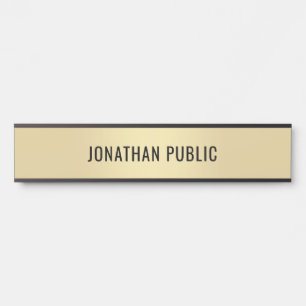 Porte-nom Pour Porte Elégant Gold Look minimaliste Design Moderne Maiso