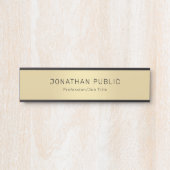 Porte-nom Pour Porte Élégant professionnel Modèle d'or noir glamor (Devant)