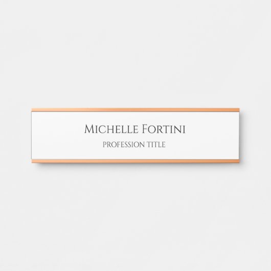 Porte-nom Pour Porte Élégant simple minimaliste (Devant)