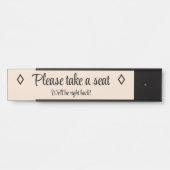 Porte-nom Pour Porte Élégant "Veuillez vous asseoir" (Devant)