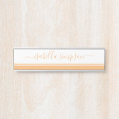 Porte-nom Pour Porte Élégante broche de script professionnel (Devant)