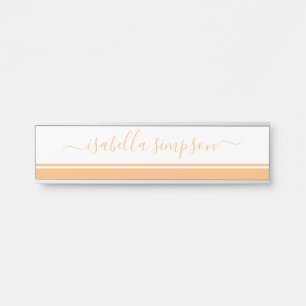 Porte-nom Pour Porte Élégante broche de script professionnel