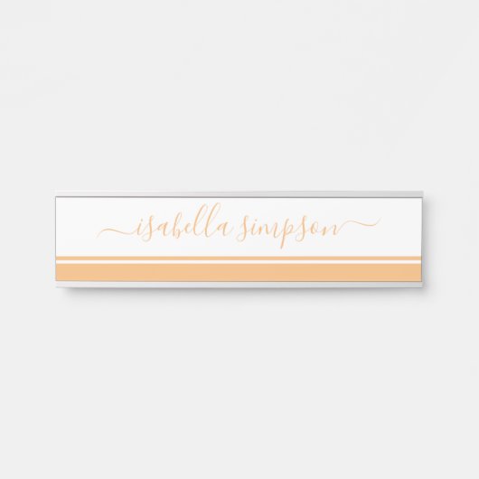 Porte-nom Pour Porte Élégante broche de script professionnel (Devant)