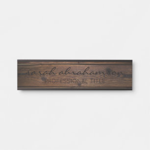 Porte-nom Pour Porte Élégantes enseignes de porte de bureau en bois rus