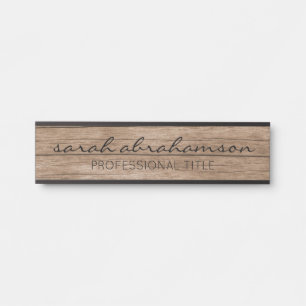 Porte-nom Pour Porte Élégantes enseignes de porte de bureau en bois rus