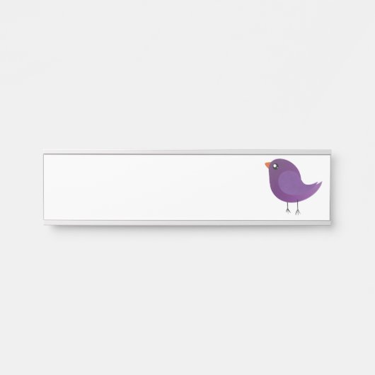Porte-nom Pour Porte Enfants oiseau mignon (Devant)
