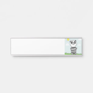 Porte-nom Pour Porte Enfants Panda